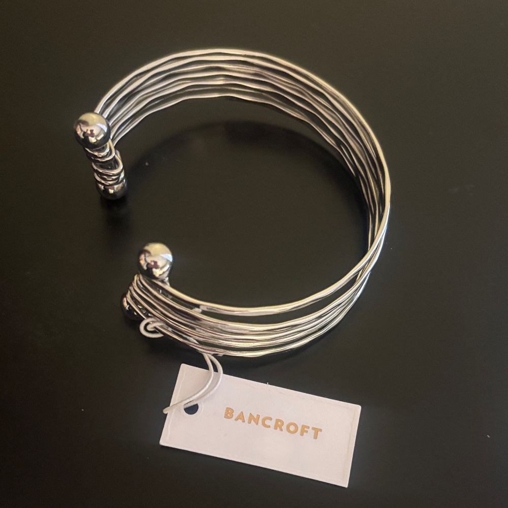Bancroft Silver Multi-Strand Open Cuff Bracelet